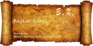 Bajtai Kitti névjegykártya