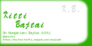 kitti bajtai business card